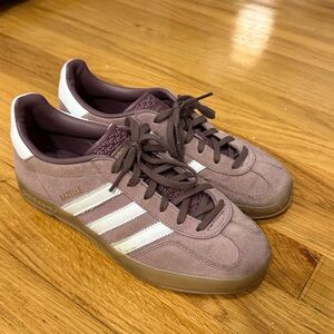 Adidas Plum Gazelle Sneakers with White Accents